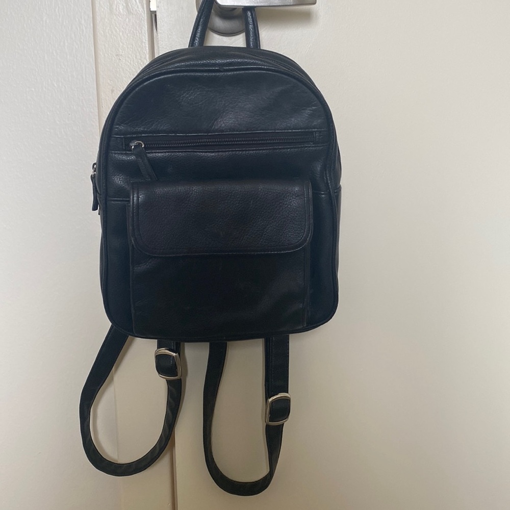 Leather & Vinyl Mini Backpack